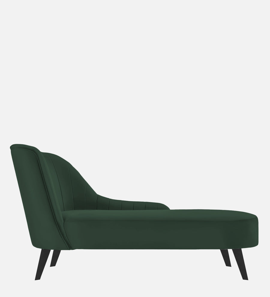 Flora Velvet Rhs Chaise Lounger In Amazon Green Colour - Febonic Living