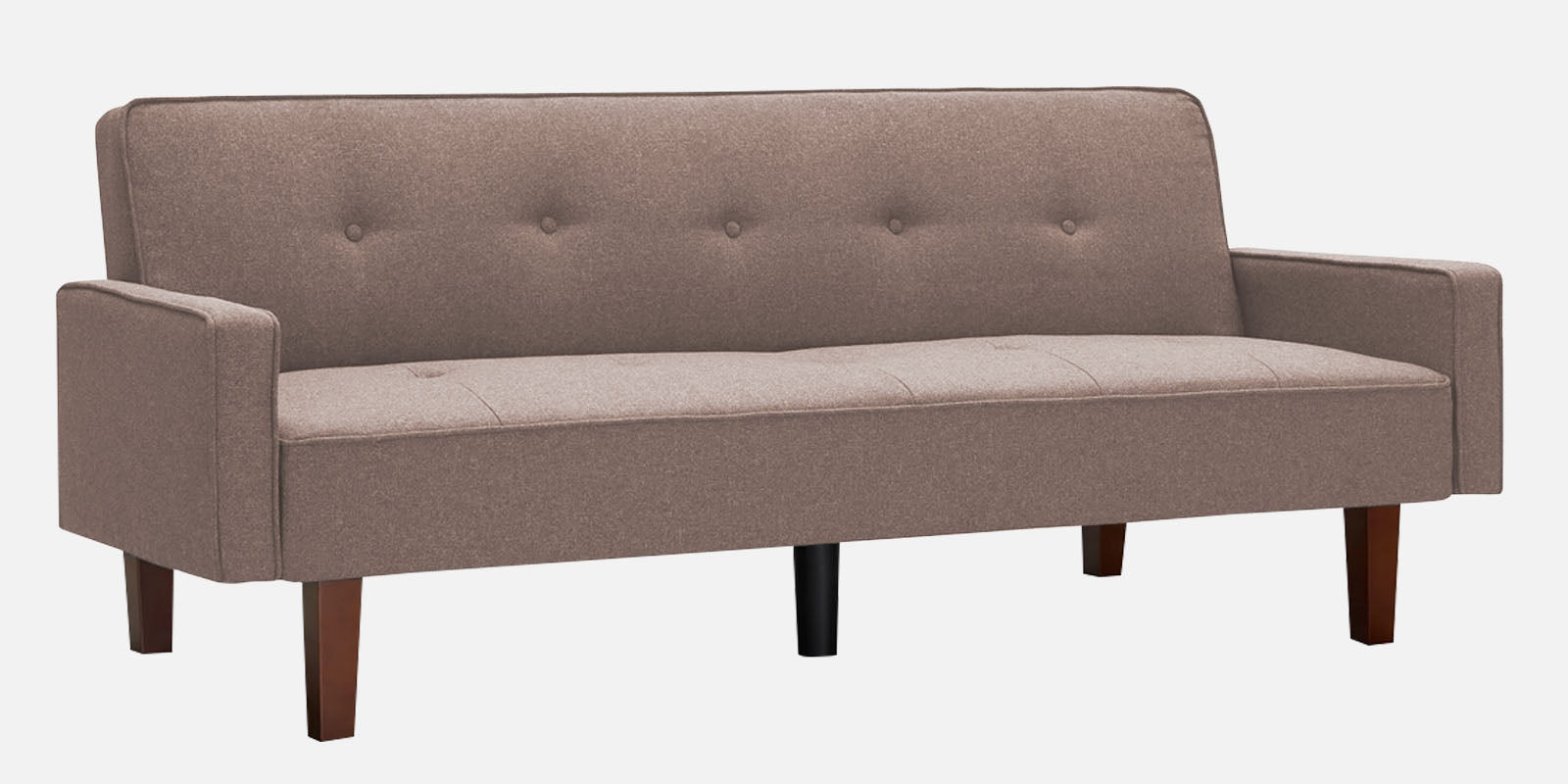 Nebia Fabric 3 Seater Convertable Sofa Cum Bed in Kadhi Beige Colour