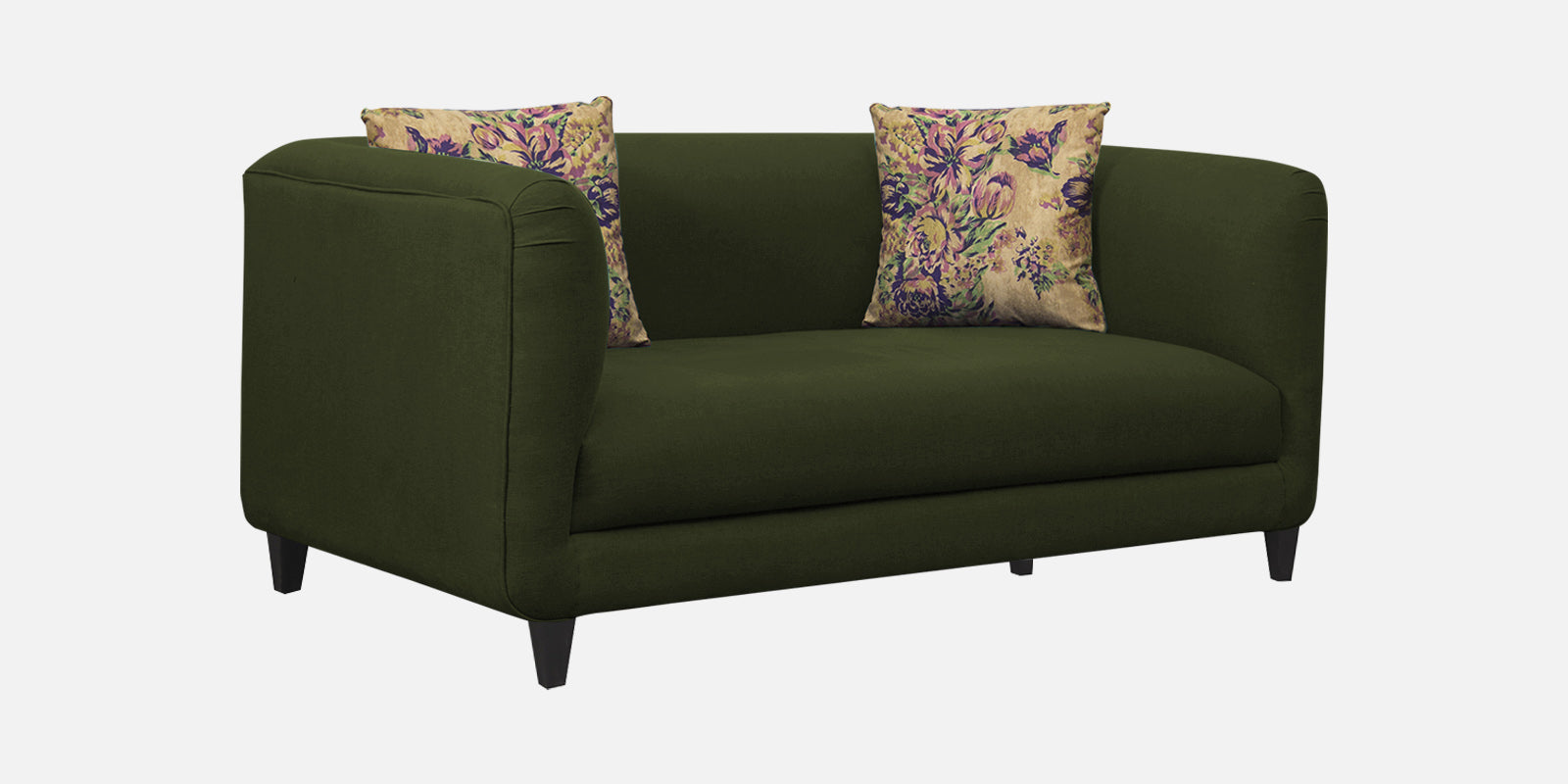 Niki Fabric 2 Seater Sofa in Olive Green Colour