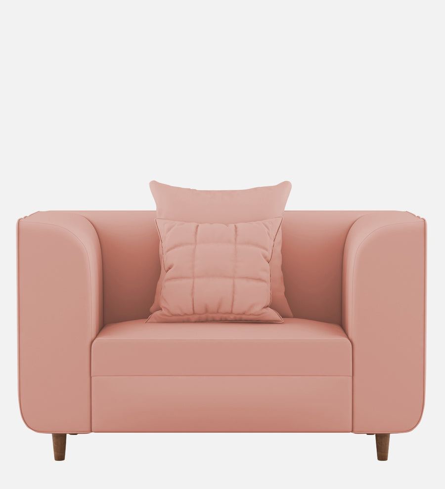 Sumo Velvet 1 Seater Sofa In Blush Pink Colour - Febonic Living