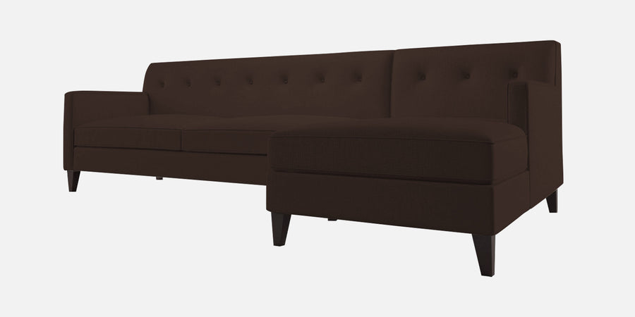 Miller Fabric Lhs Sectional Sofa 3 Lounger In Coffee Brown Colour - Febonic Living