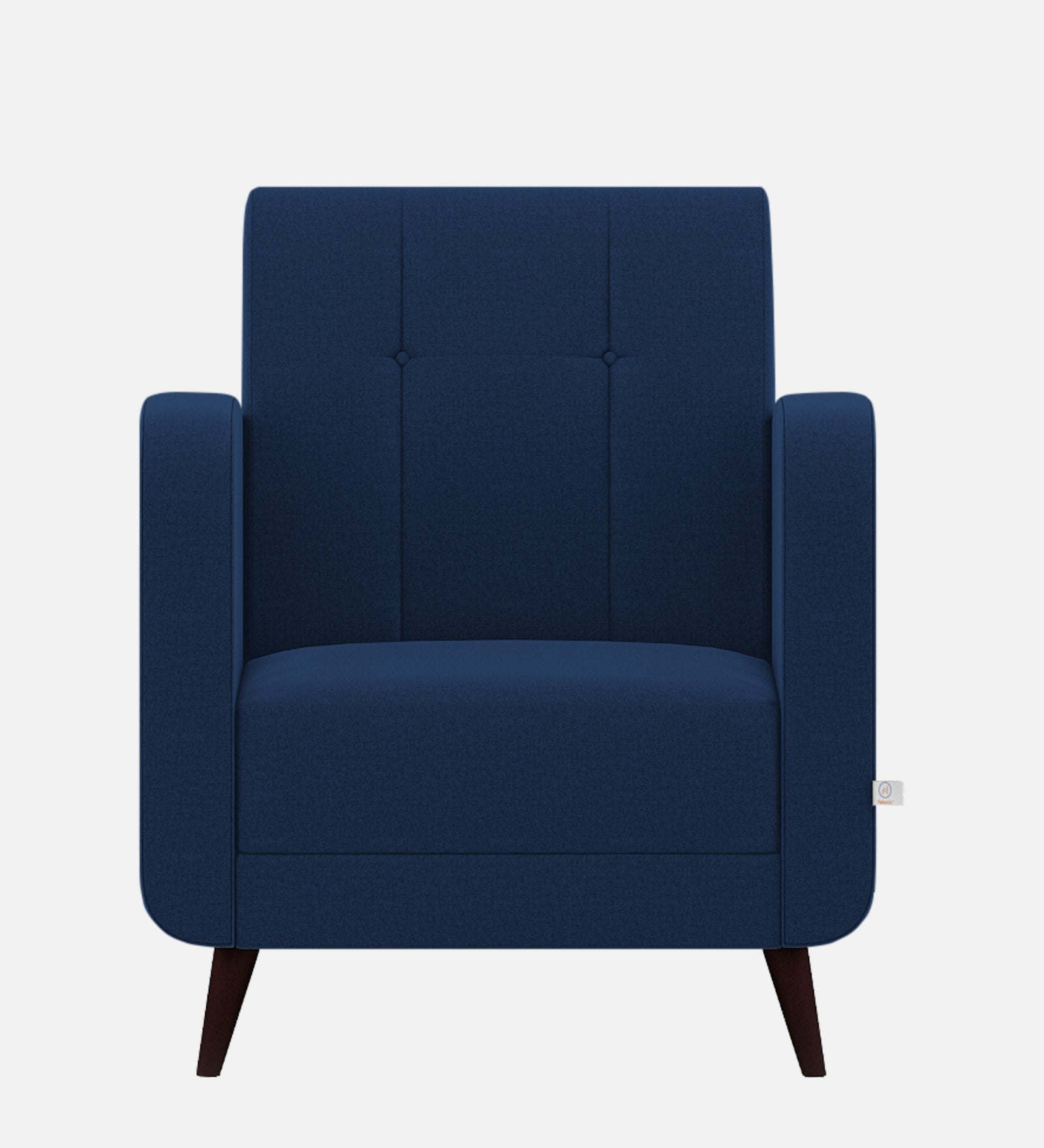 Wiki Velvet 1 Seater Sofa in Imperial Blue Colour