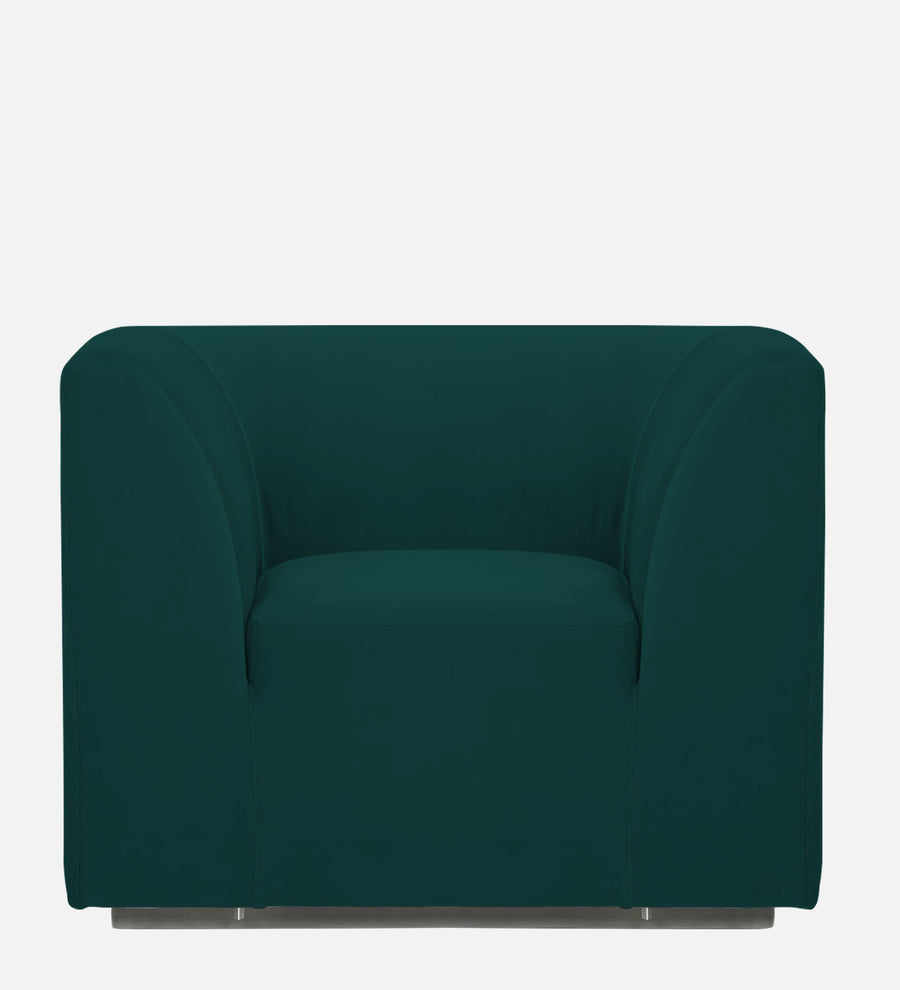 Bufa Velvet 1 Seater Sofa In Forest Green Colour - Febonic Living