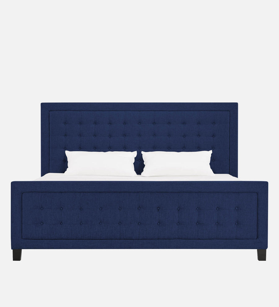 Kaster Fabric Upholstered King Size Bed In Royal Blue Colour - Febonic Living