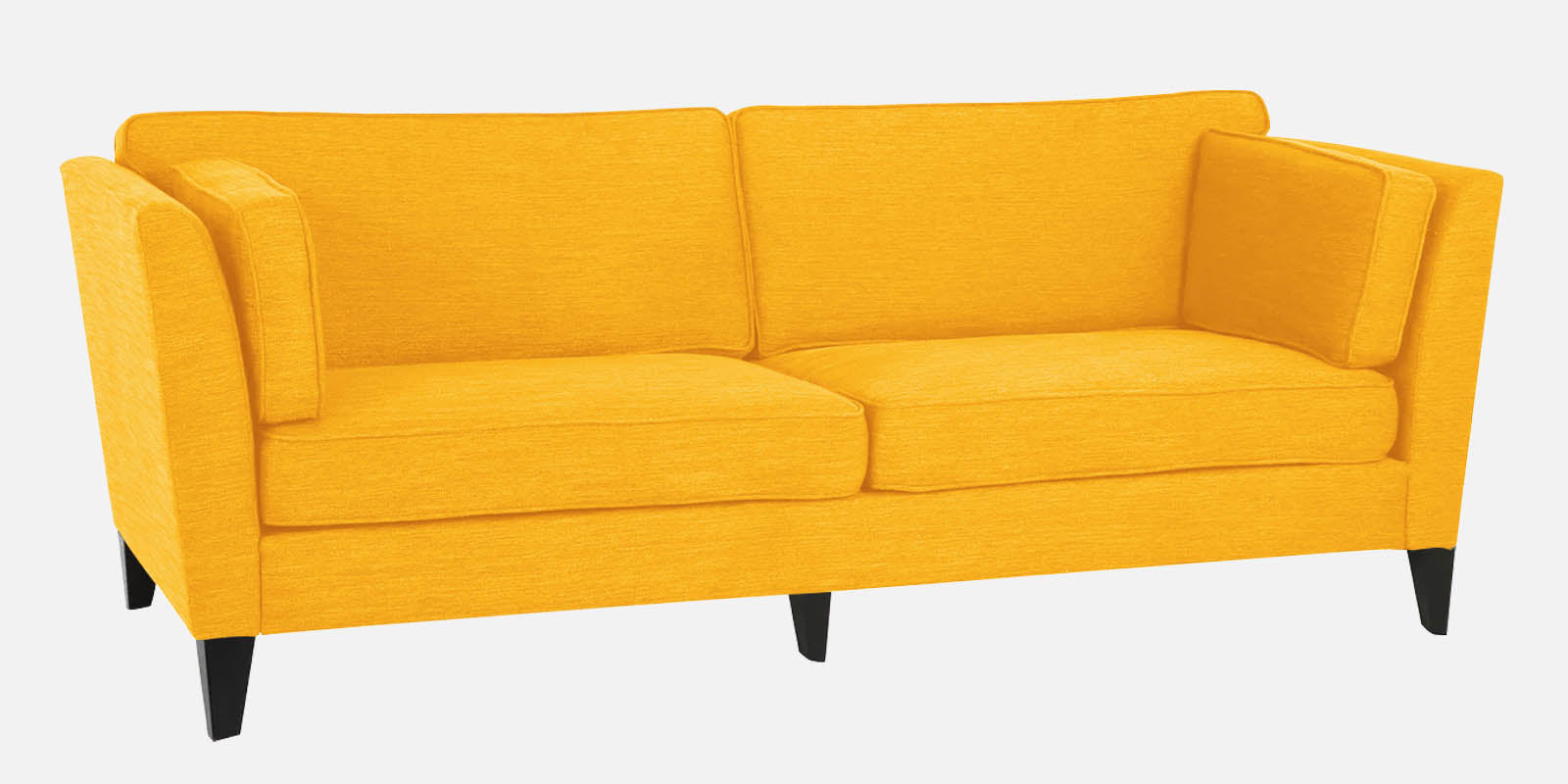 Nigar Fabric 3 Seater Sofa in Bold Yellow Colour