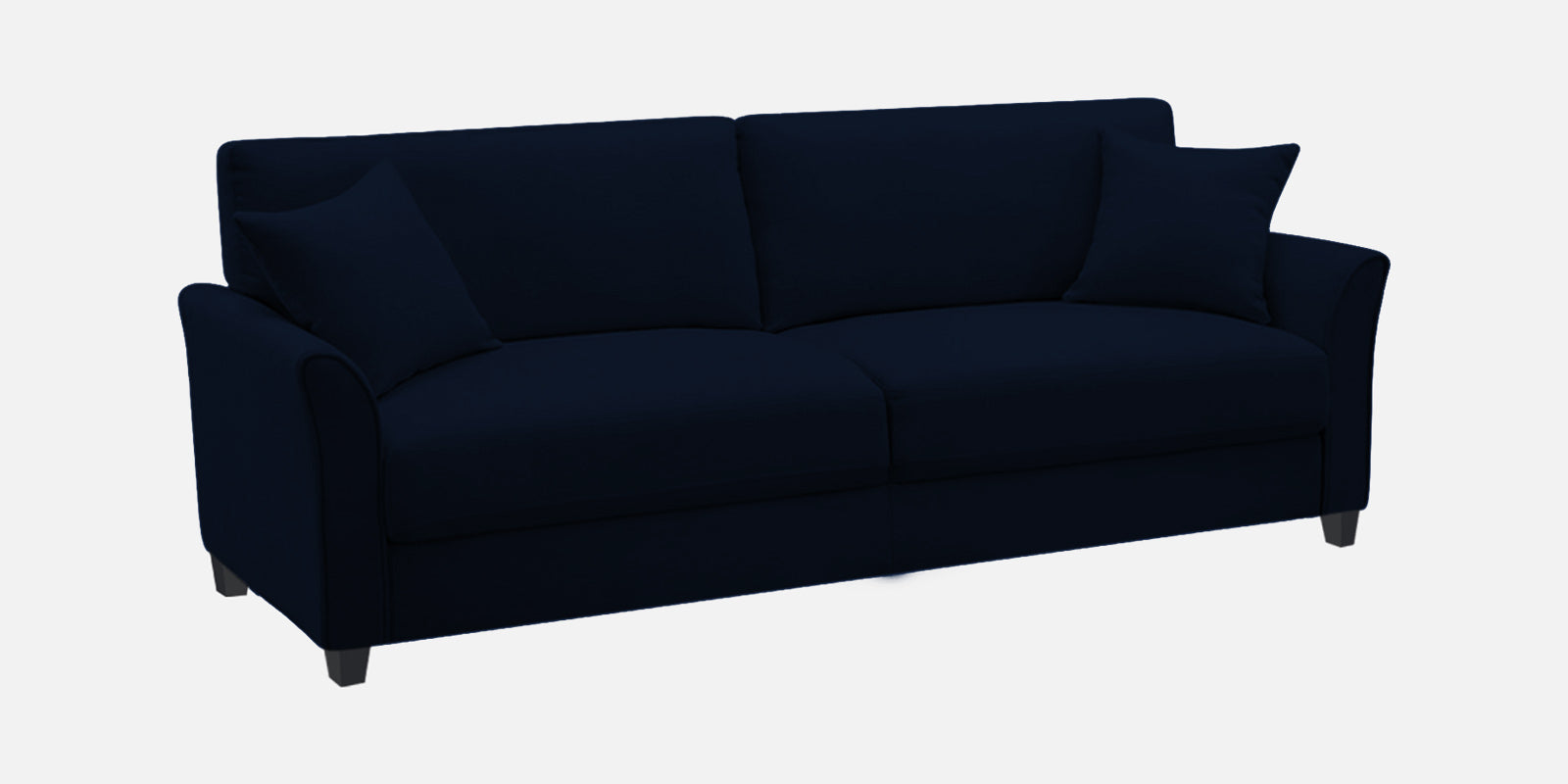 Daroo Velvet 3 Seater Sofa In Dark Blue Colour