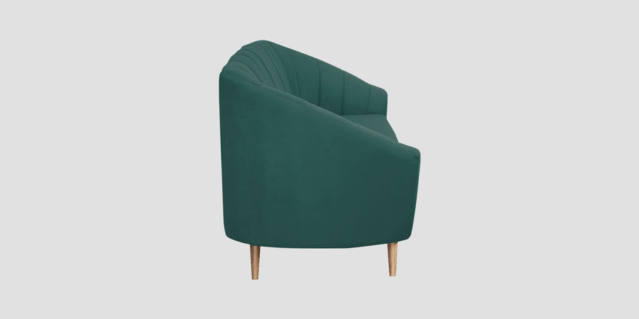 Kaylee Velvet 3 Seater Sofa In Pine Green Colour - Febonic Living