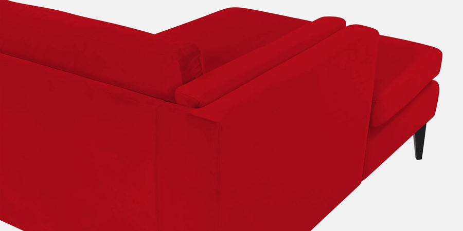 Jasper Velvet Lhs Sectional Sofa 3 Lounger In Berry Maroon Colour - Febonic Living