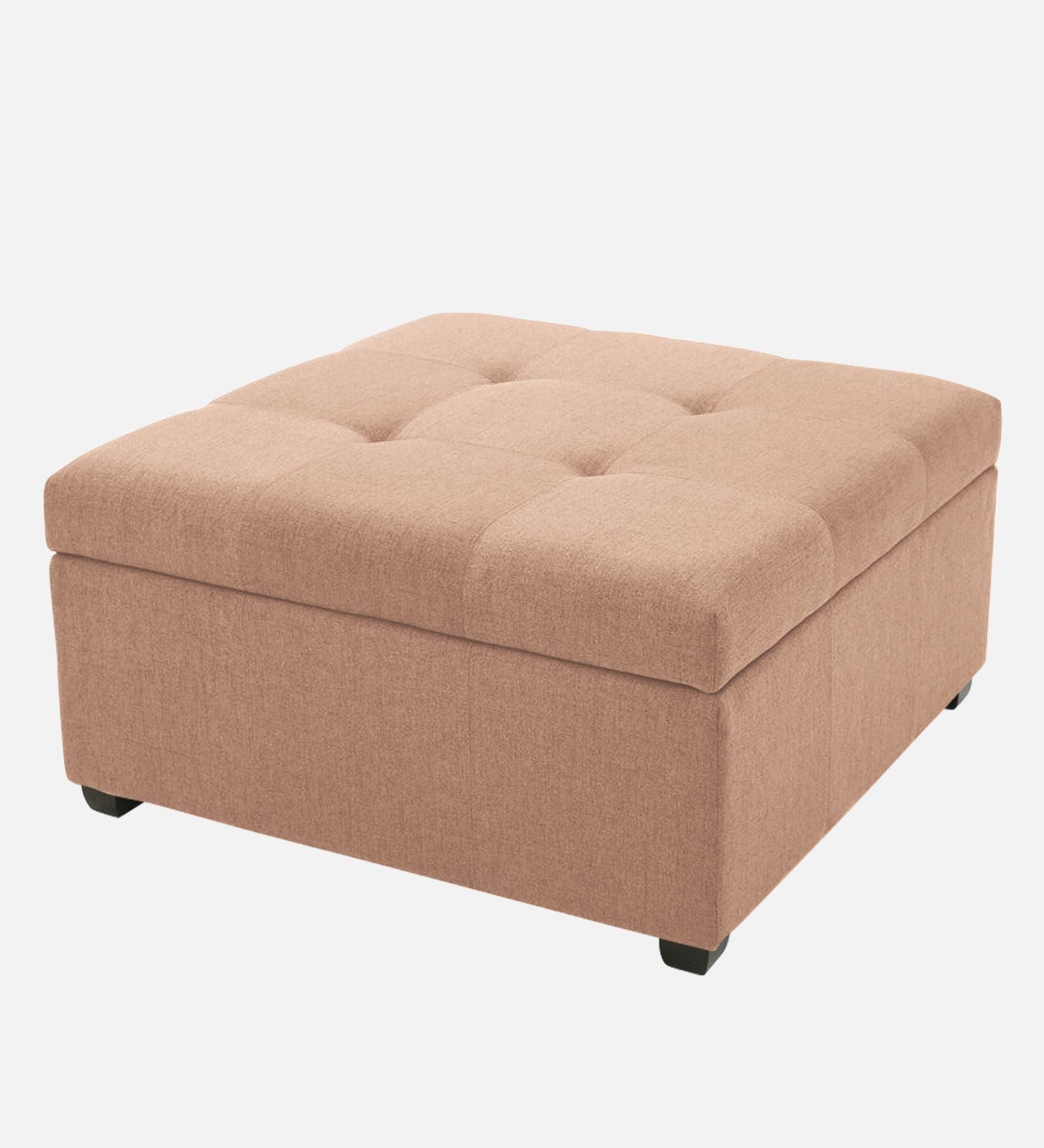 Mubila Fabric Ottoman In Cosmic Beige Colour With Storage