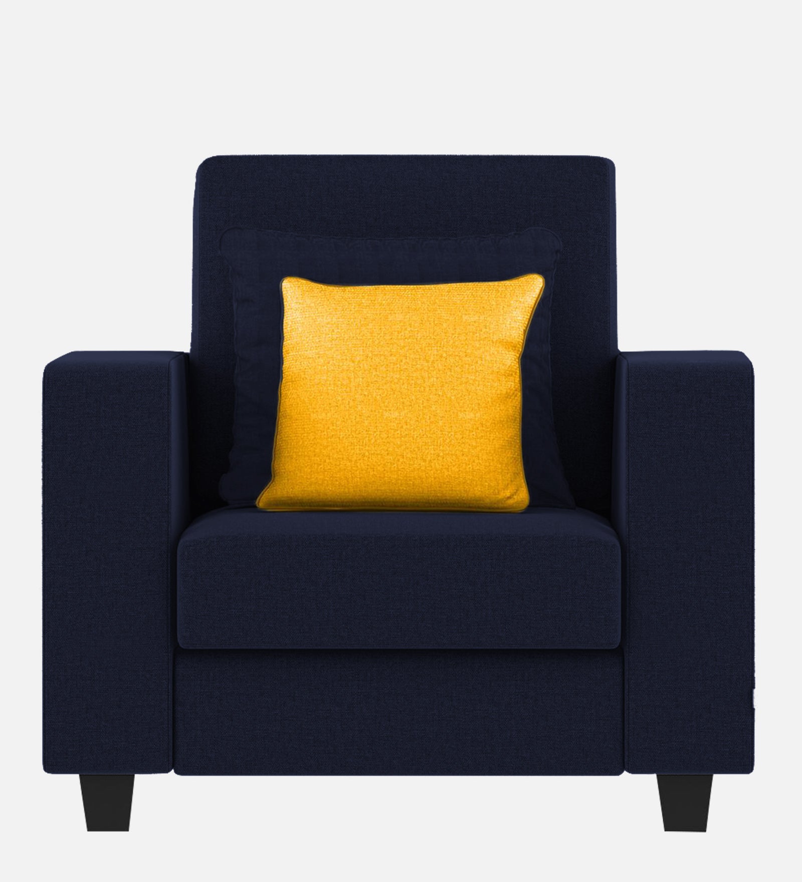 Nabi Fabric 1 Seater Sofa In Royal Blue Colour