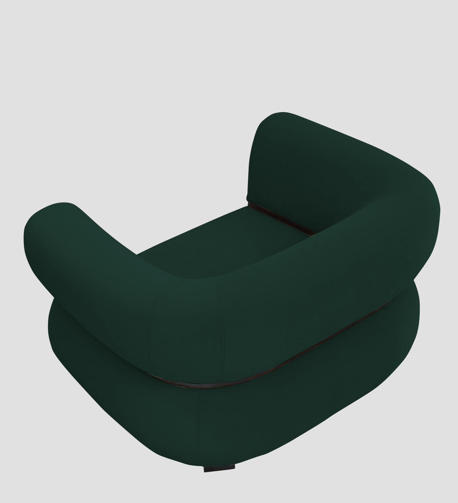 Kula Velvet 1 Seater Sofa In Forest Green Colour