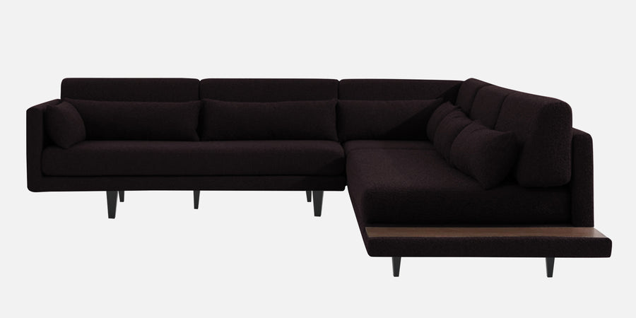 Malta Fabric 6 Seater Lhs Corner Sofa In Cara Brown Colour - Febonic Living