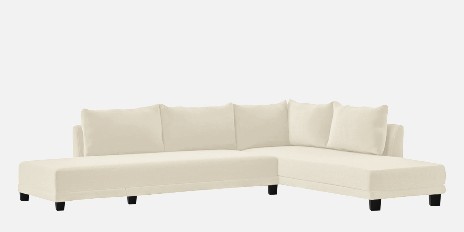 Ira Fabric LHS 6 Seater Sofa Cum Bed In Ivory Cream Colour