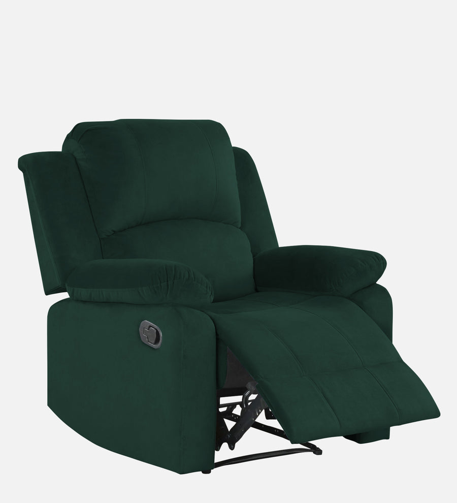 Lexi Fabric 1 Seater Motorized Recliner In Forest Green Colour - Febonic Living