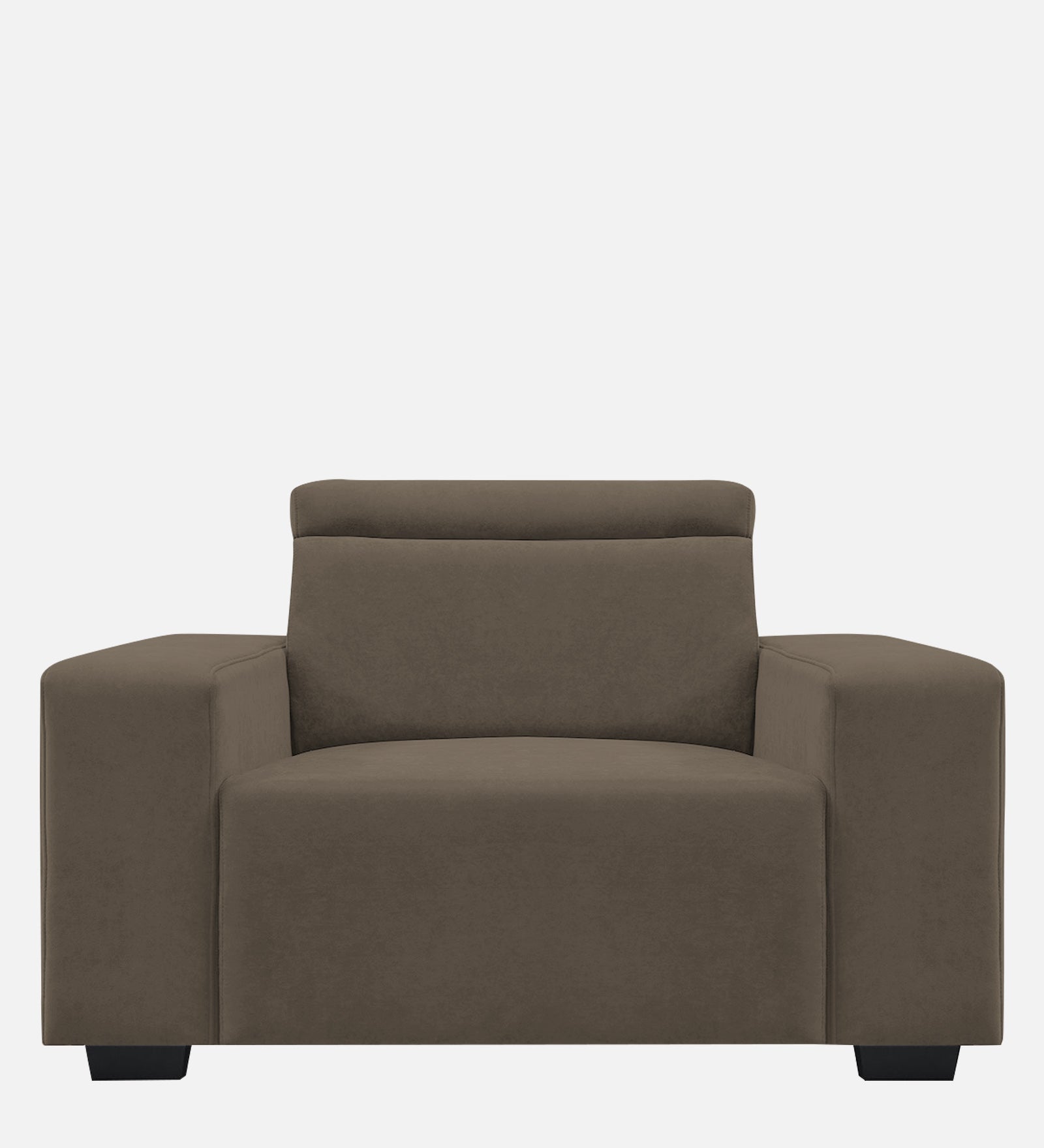 Hiro Fabric 1 Seater Sofa In  Broco Dust Colour - Febonic Living