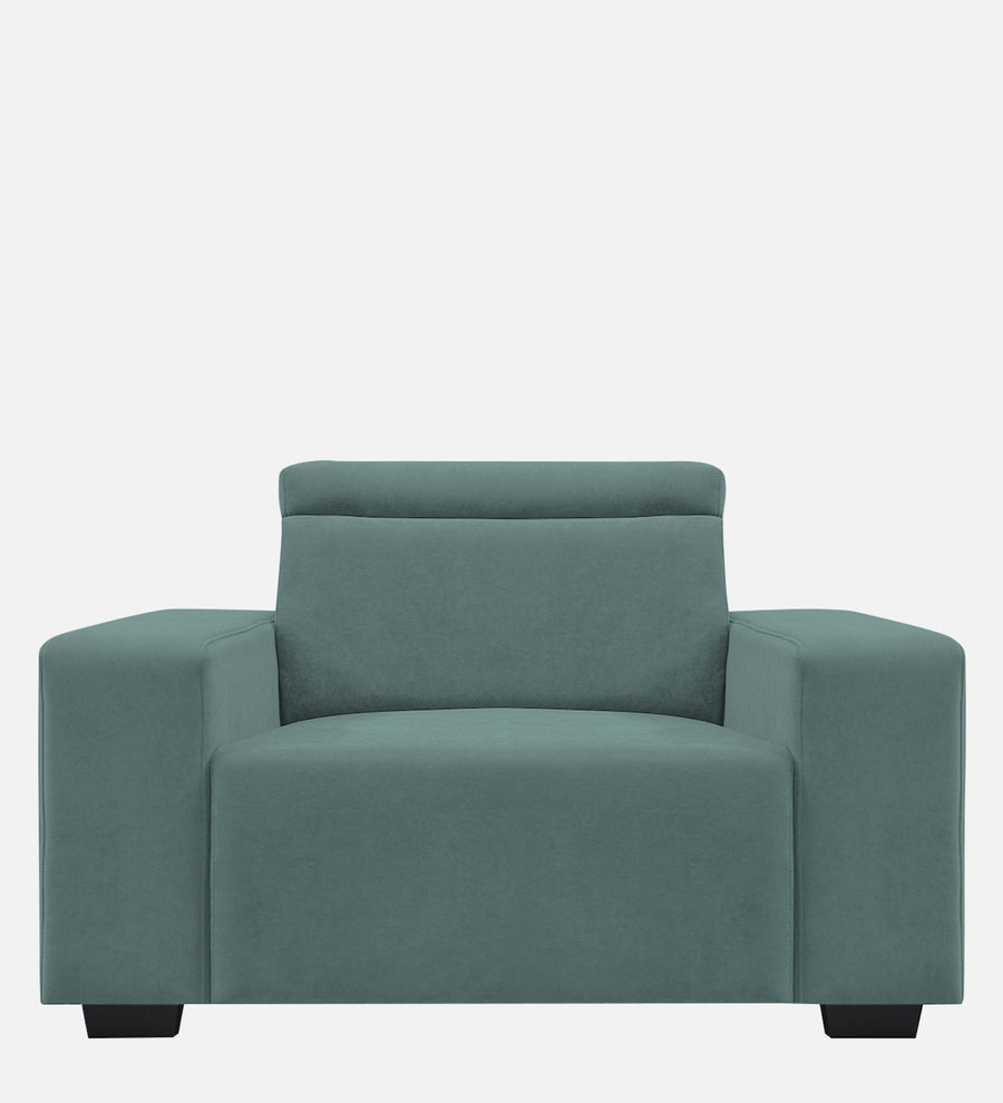 Hiro Fabric 1 Seater Sofa In Pista Green Colour - Febonic Living