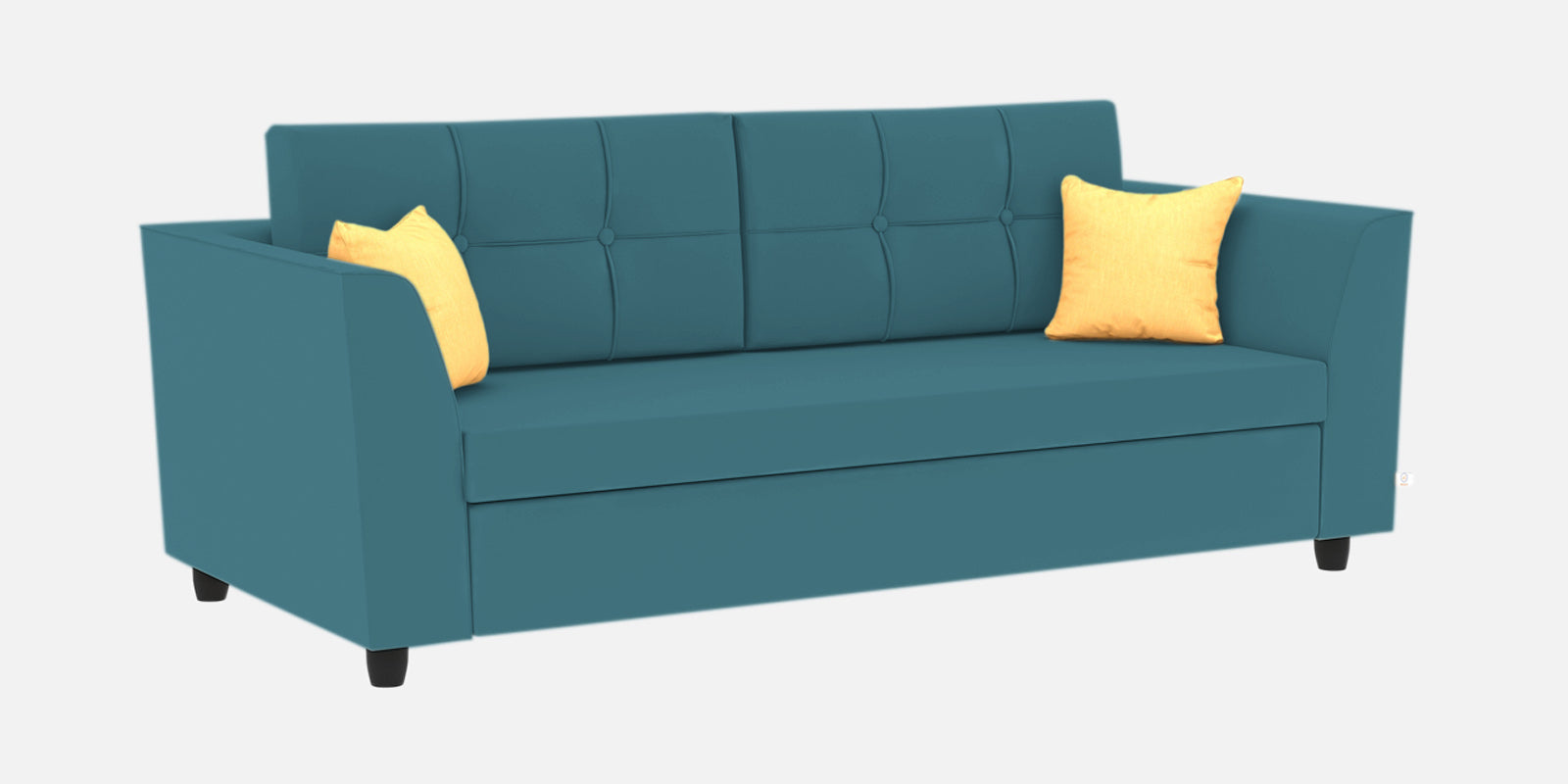 Nestin Velvet 3 Seater Sofa in Aqua Blue Colour