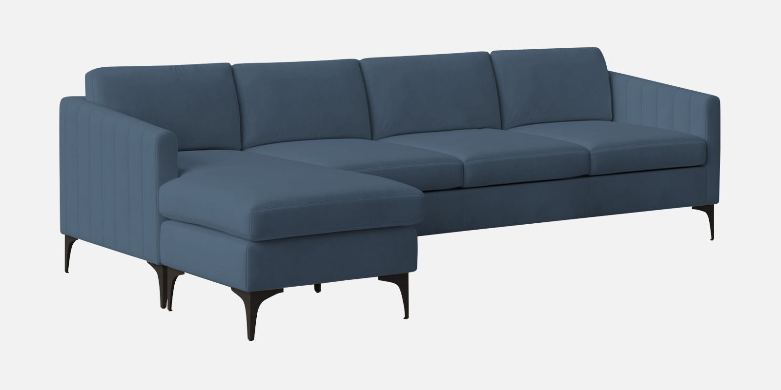 Haru Fabric RHS Sectional Sofa (3+Lounger) in Oxford Blue Colour