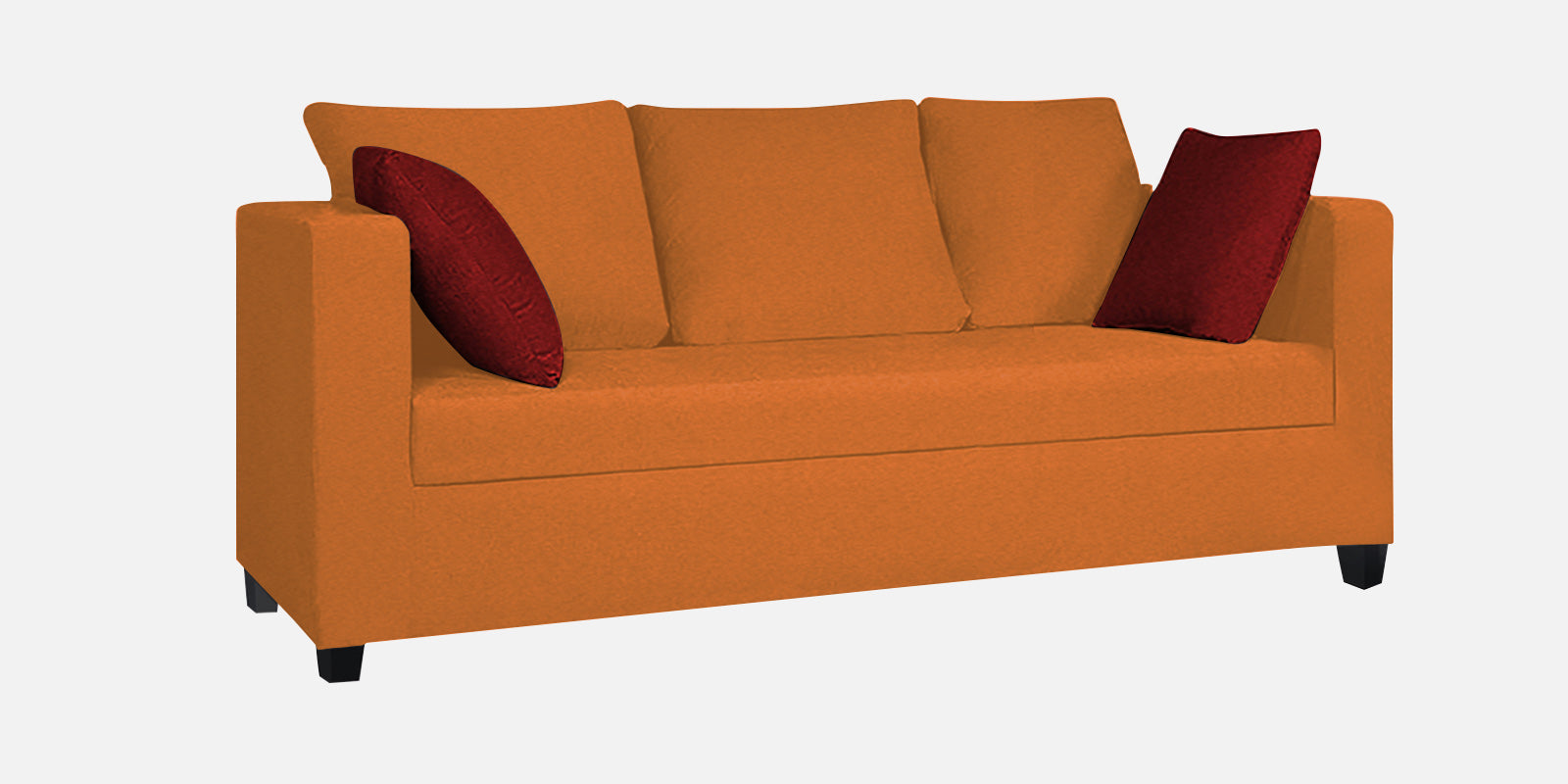 Nuska Fabric 3 Seater Sofa in Dark Orange Colour