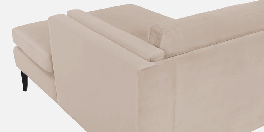 Jasper Velvet Rhs Sectional Sofa 3 Lounger In Camel Beige Colour - Febonic Living