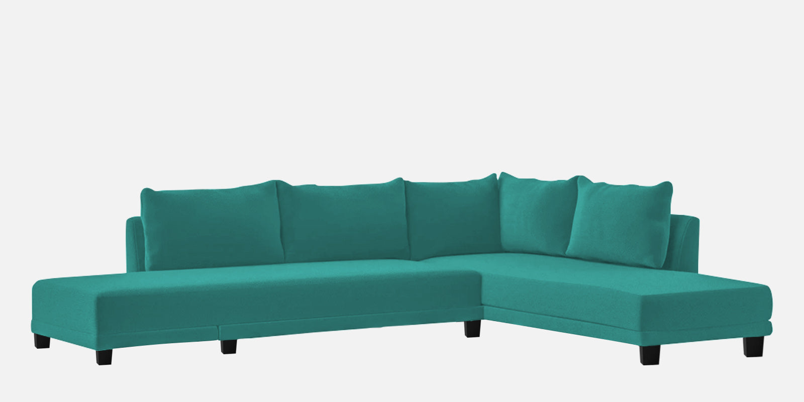 Ira Fabric LHS 6 Seater Sofa Cum Bed In Sea Green Colour