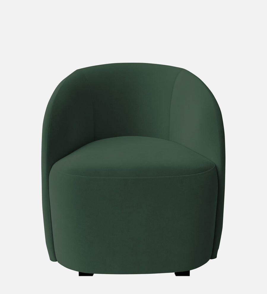 Lucky Velvet Lounge Chair In Amazon Green Colour - Febonic Living