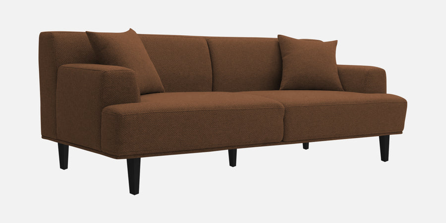 Cobby Fabric 3 Seater Sofa In Chestnut Brown Colour - Febonic Living