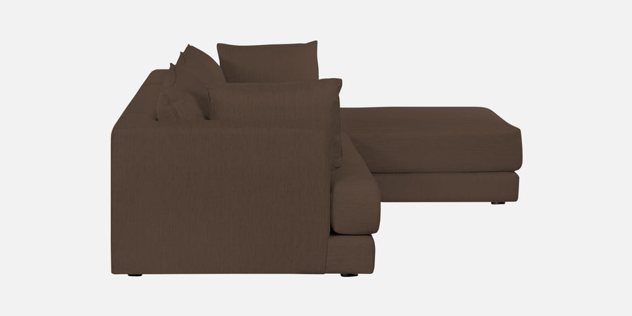 Ziggy Fabric Rhs Sectional Sofa 3 Lounger In Rosy Brown Colour - Febonic Living