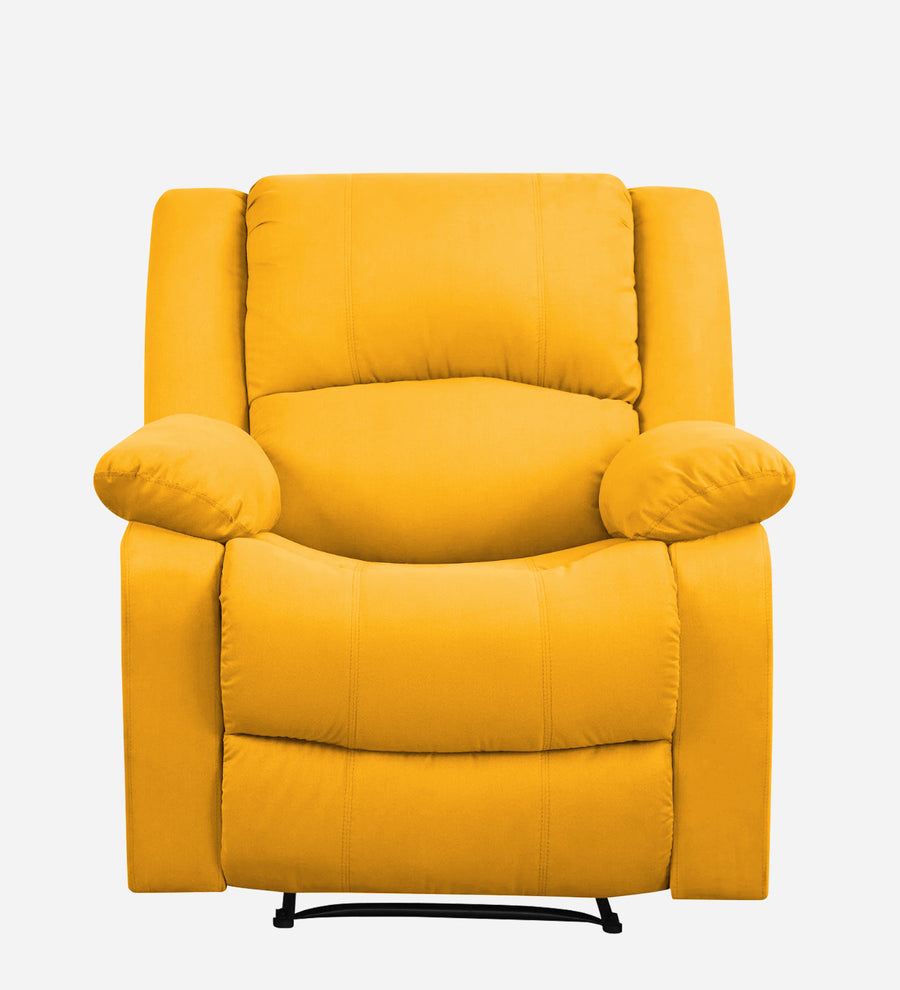 Henry Fabric 1 Seater Motorized Recliner In Bold Yellow Colour - Febonic Living