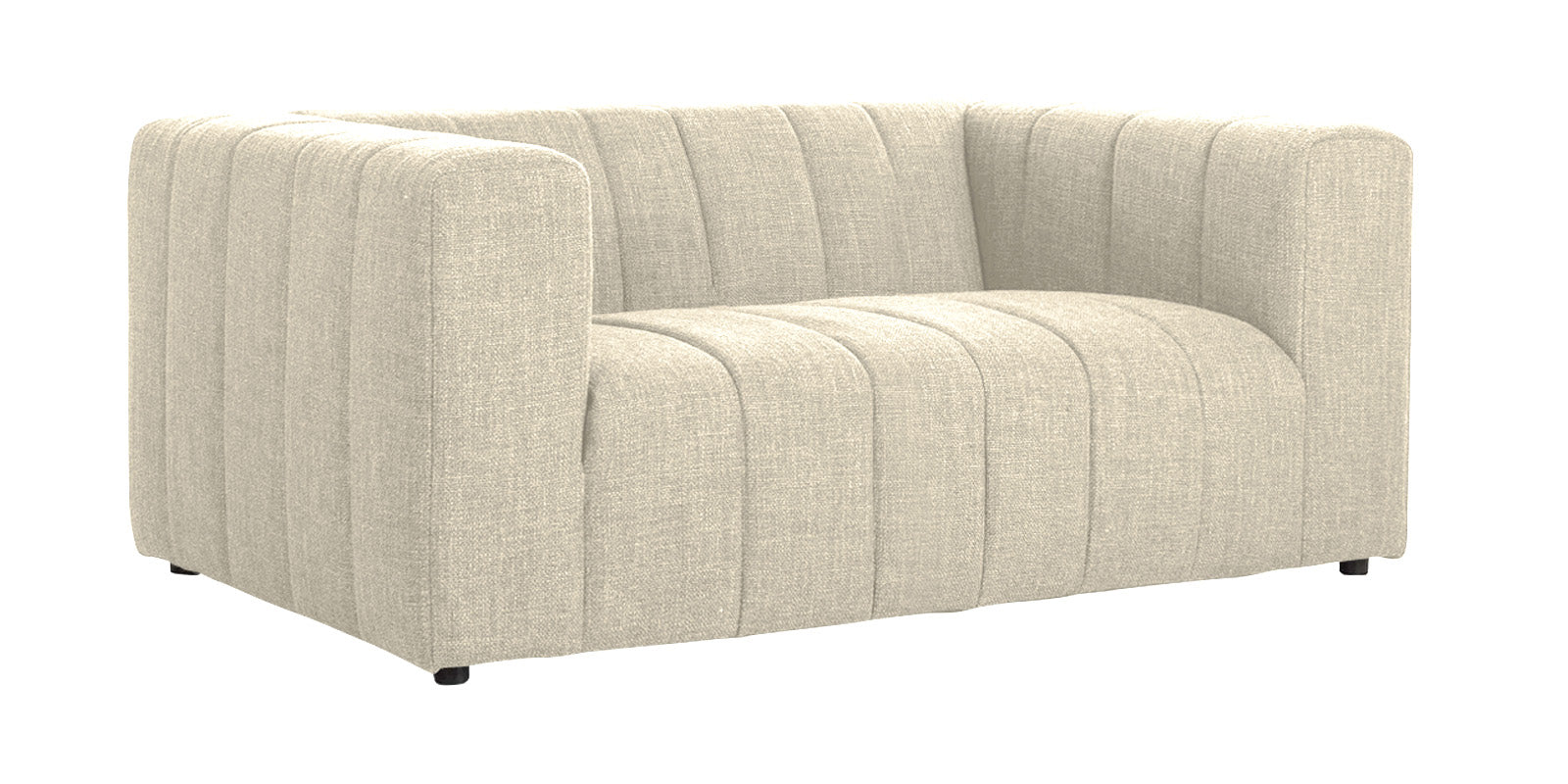 Lara Fabric 2 Seater Sofa in Ivory Cream Colour