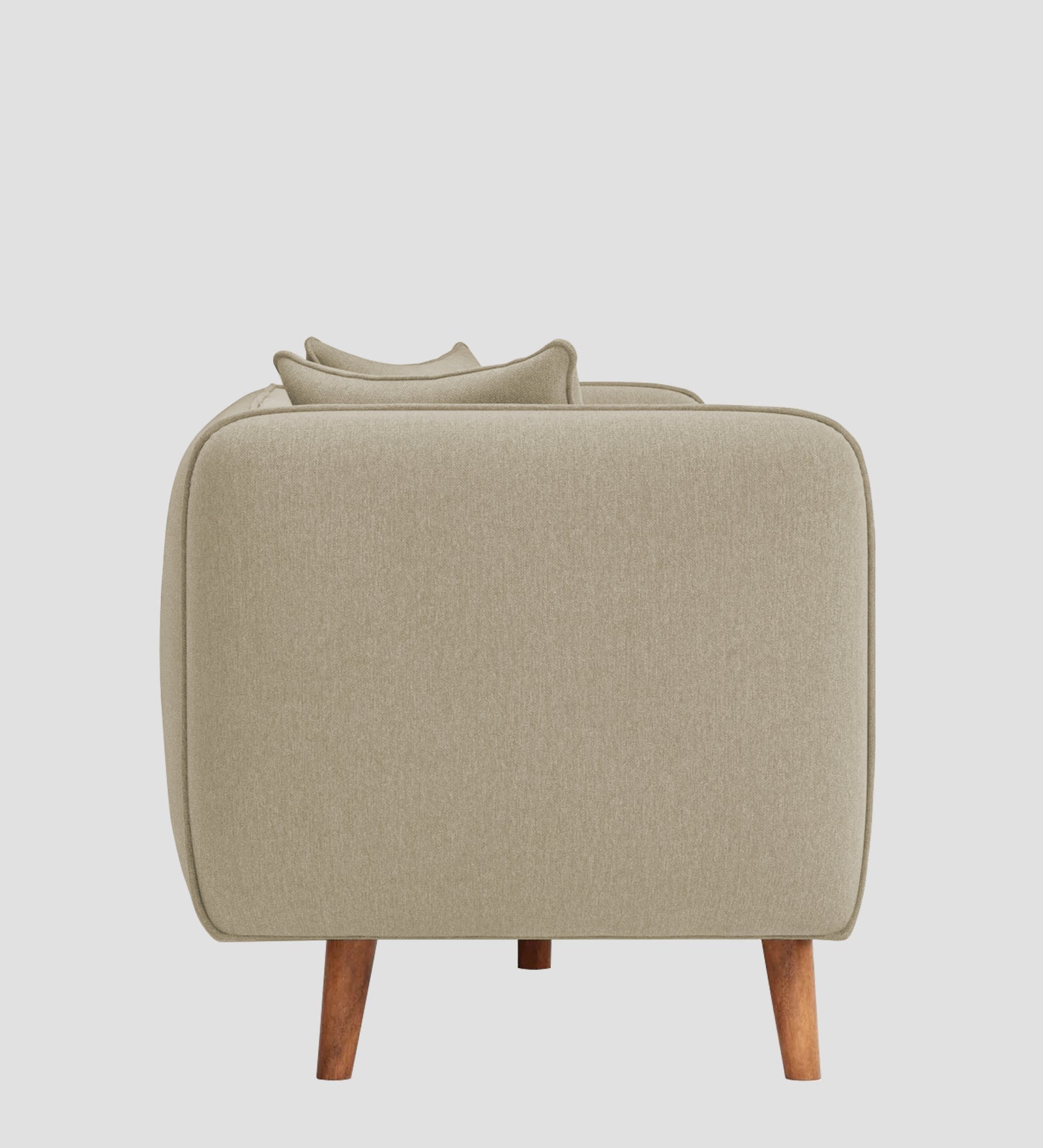 Reva Fabric 1 Seater Sofa In  Honey Beige Colour - Febonic Living