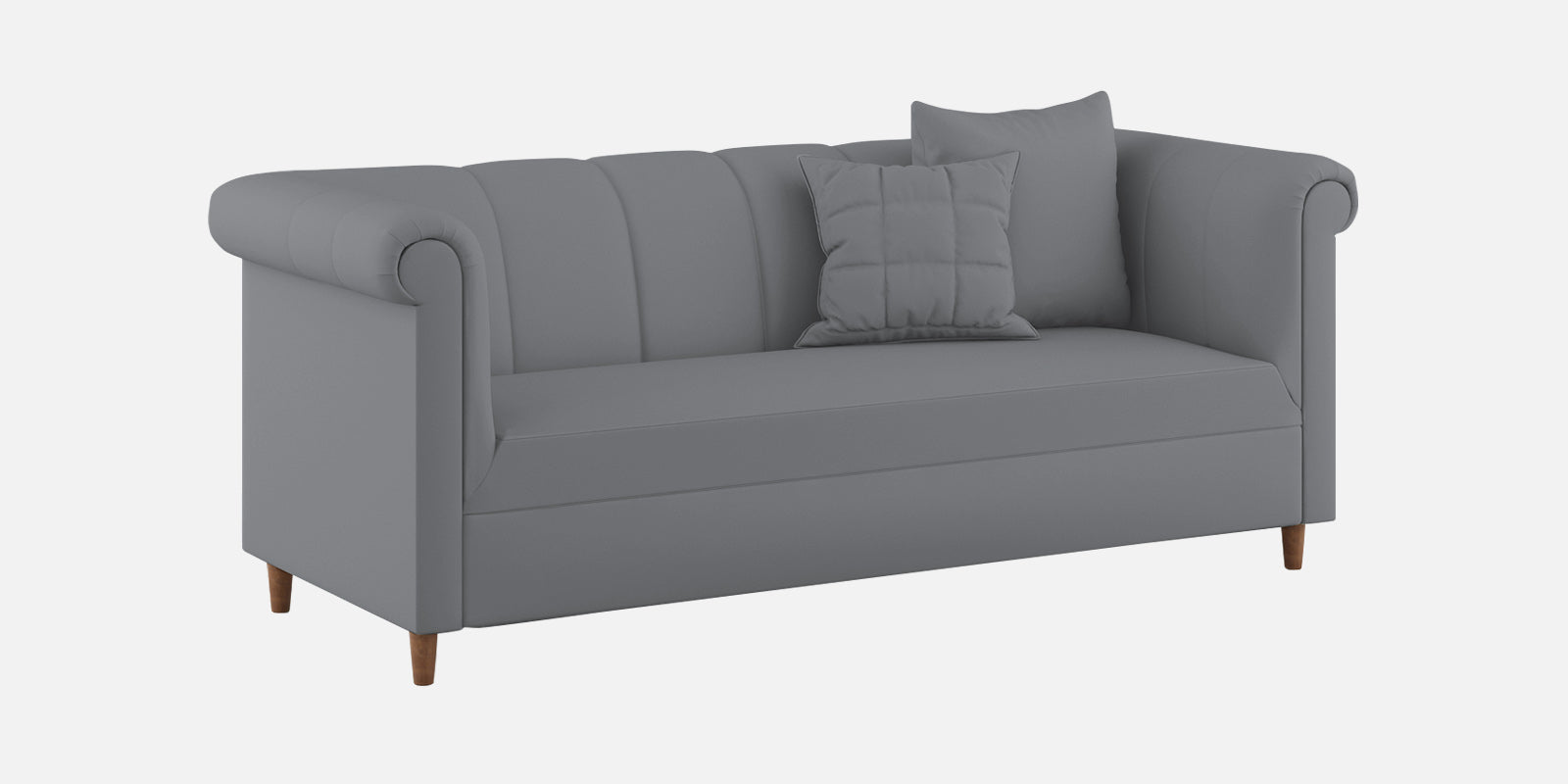 Rubi Velvet 3 Seater Sofa in Pubble Grey Colour