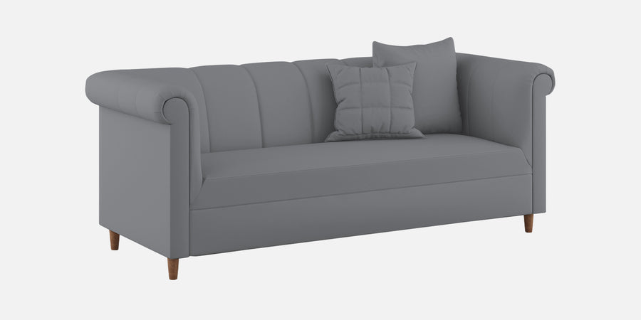 Rubi Velvet 3 Seater Sofa In Pubble Grey Colour - Febonic Living