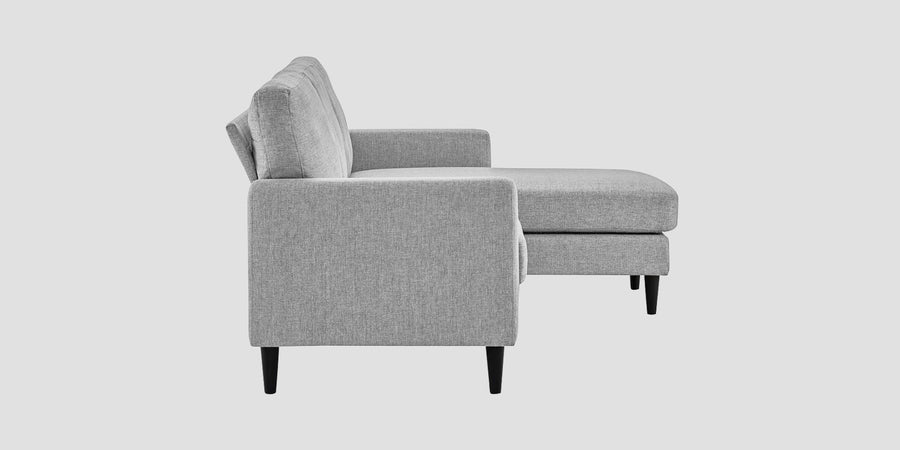 Romie Fabric Rhs Sectional Sofa 2 Lounger In Lit Grey Colour - Febonic Living