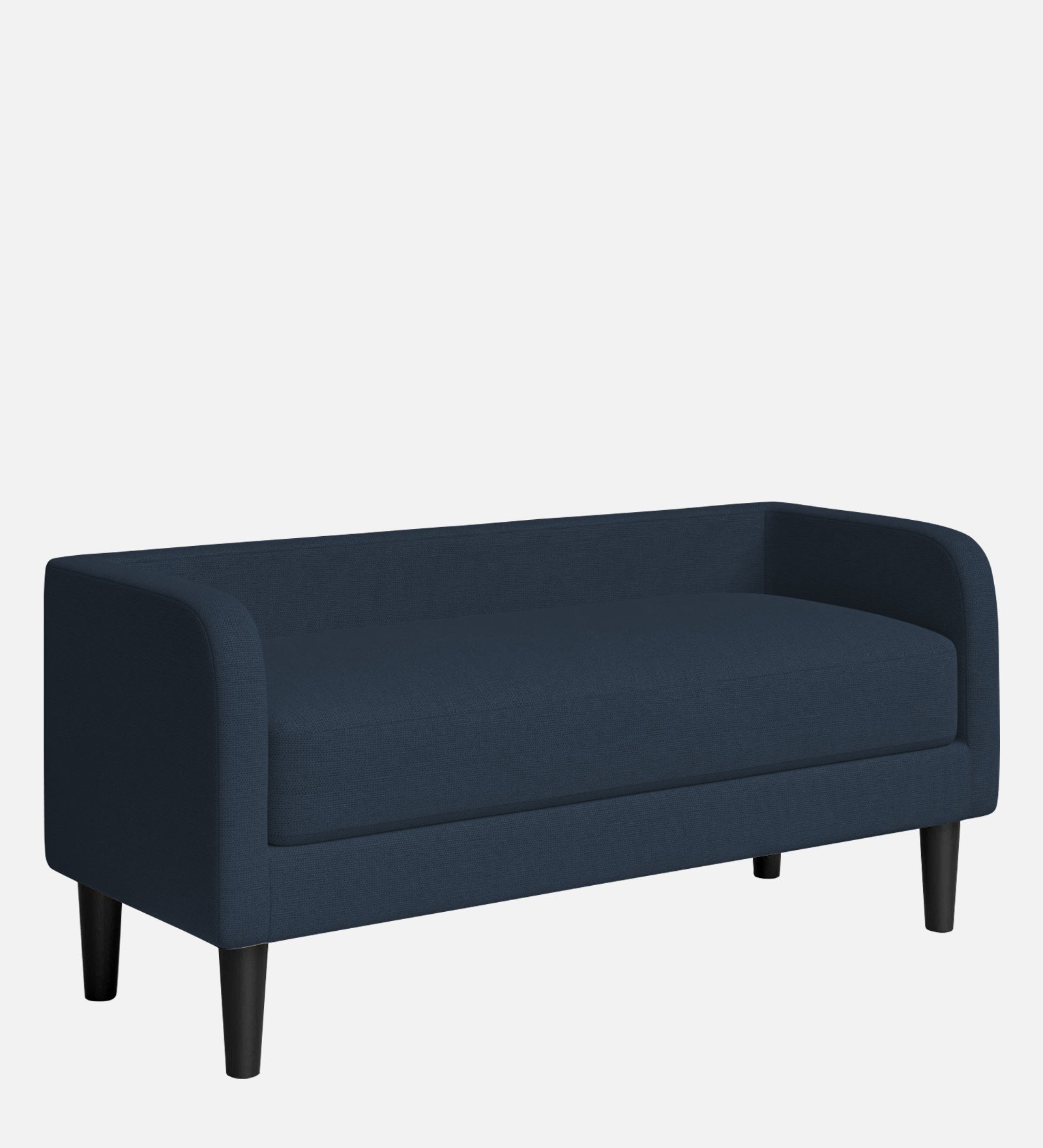 Maya Fabric Bench In Denim Blue Colour