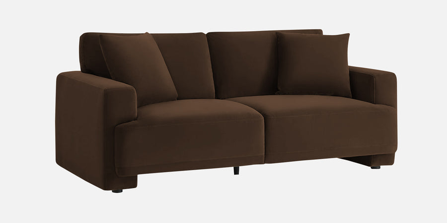 Kosta Velvet 2 Seater Sofa In Cholocate Brown Colour - Febonic Living