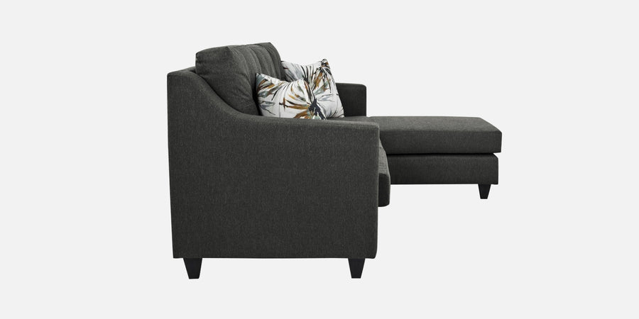 Welly Fabric Rhs Sectional Sofa 2 Lounger In Charcoal Grey Colour - Febonic Living