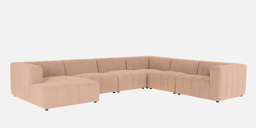 Damo Fabric Rhs 8 Seater Corner Sofa In Cosmic Beige Colour - Febonic Living