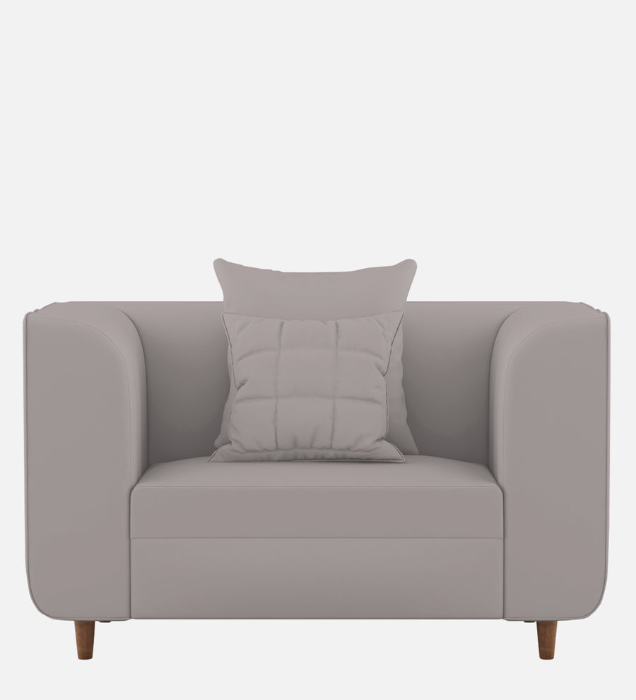 Sumo Velvet 1 Seater Sofa In Pearl Grey Colour - Febonic Living