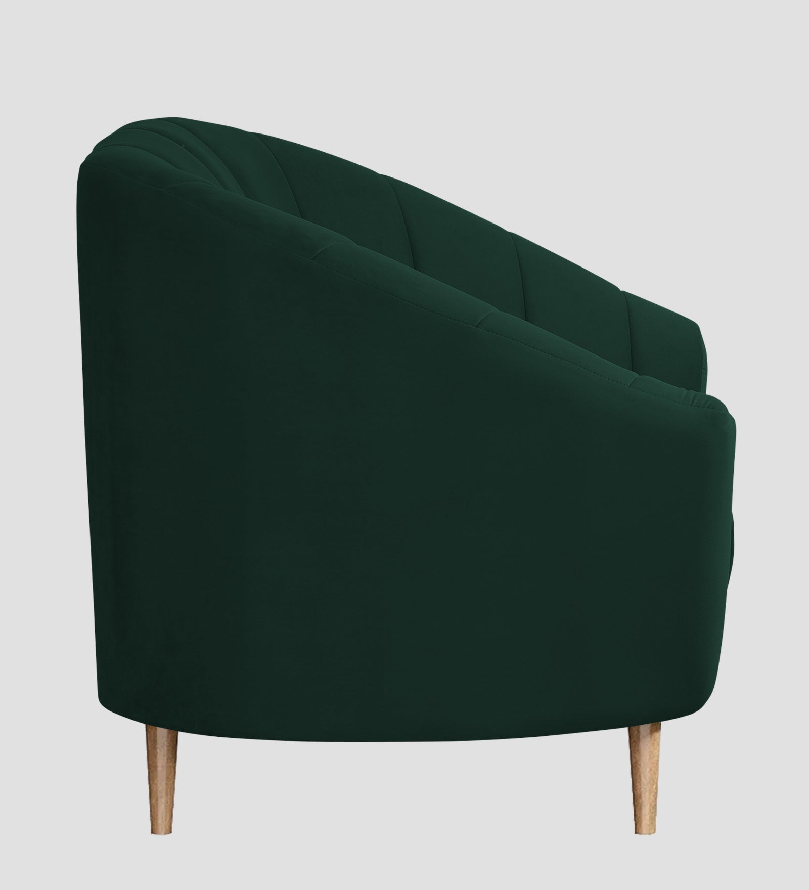 Nancy Velvet 1 Seater Sofa in Forest Green Colour