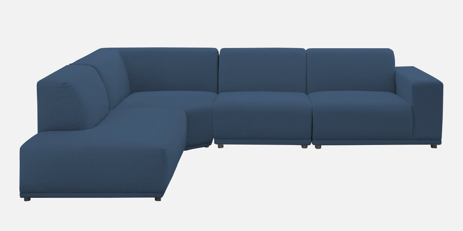 Adam Fabric LHS Sectional Sofa (3 + Lounger) In Light Blue Colour