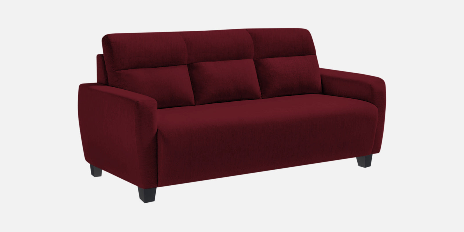 Bakadi Fabric 3 Seater Sofa in Blood Maroon Colour