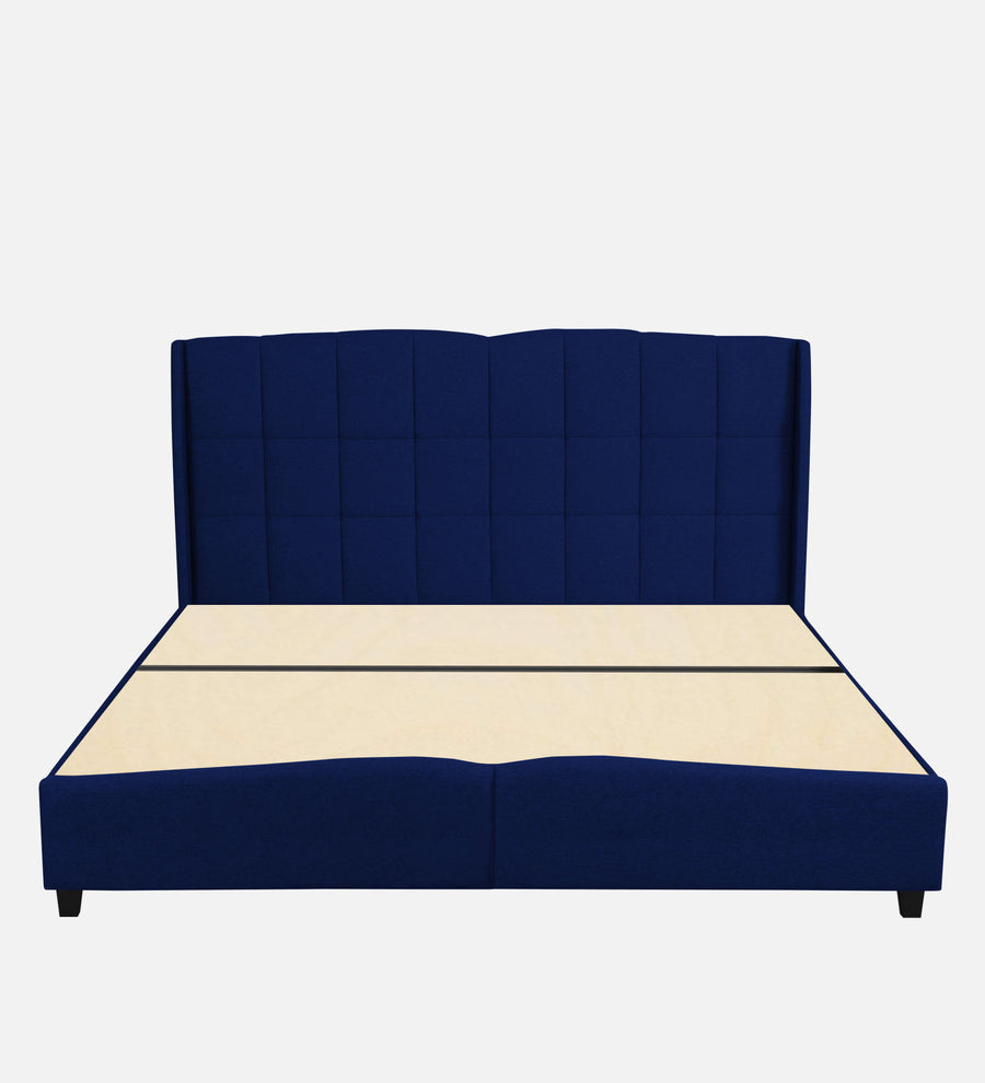 Jovi Velvet Upholstered King Size Bed In Imperial Blue Colour - Febonic Living