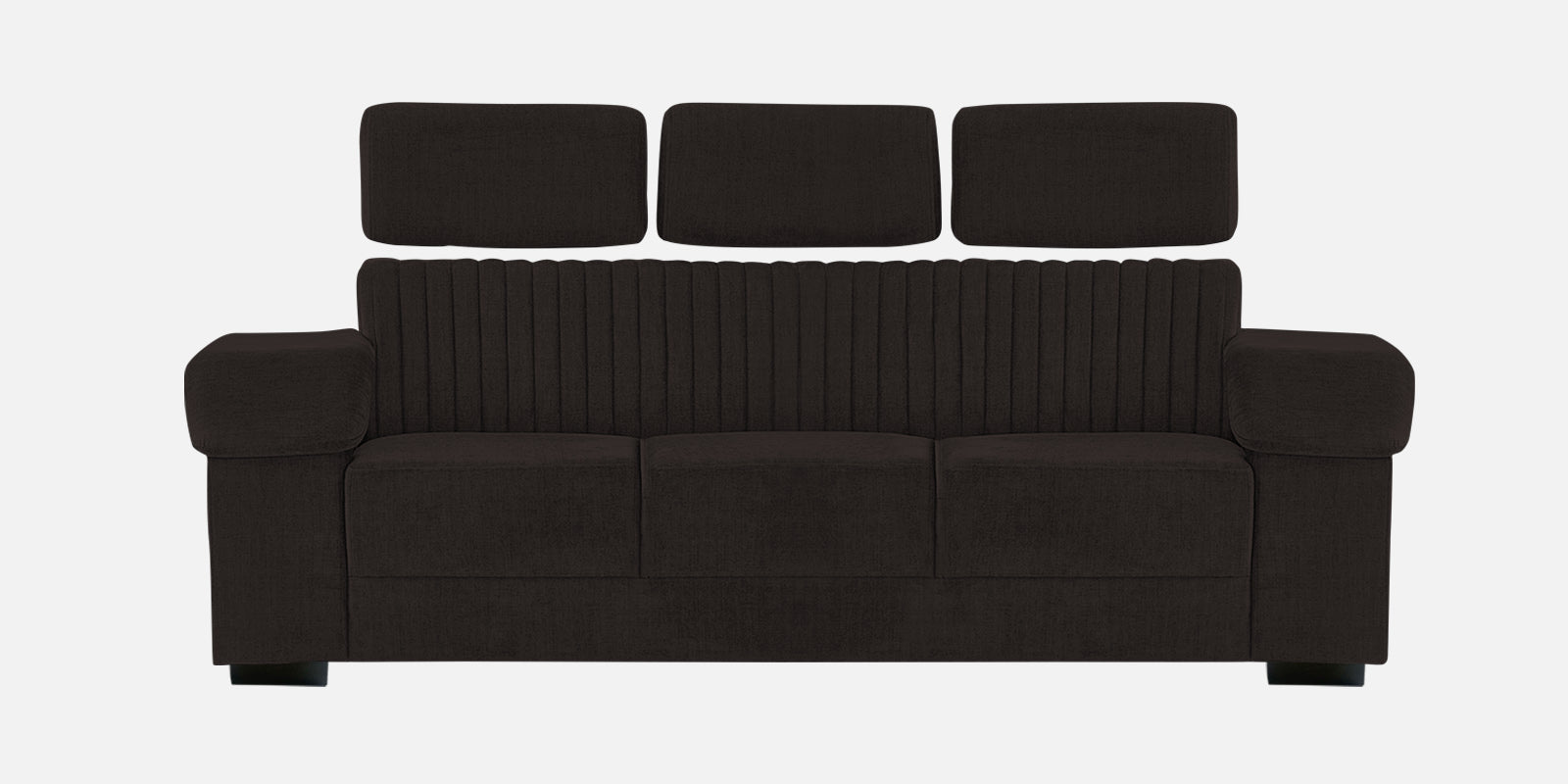Draco Fabric 3 Seater Sofa In Cara Brown Colour - Febonic Living