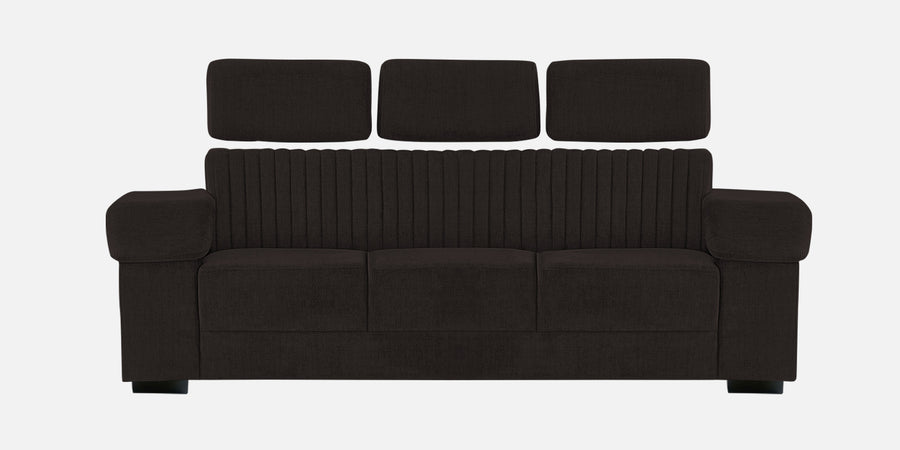 Draco Fabric 3 Seater Sofa In Cara Brown Colour - Febonic Living