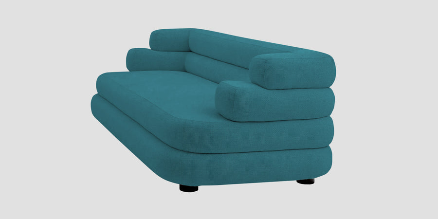 Wener Fabric 3 Seater Sofa In Water Blue Colour - Febonic Living