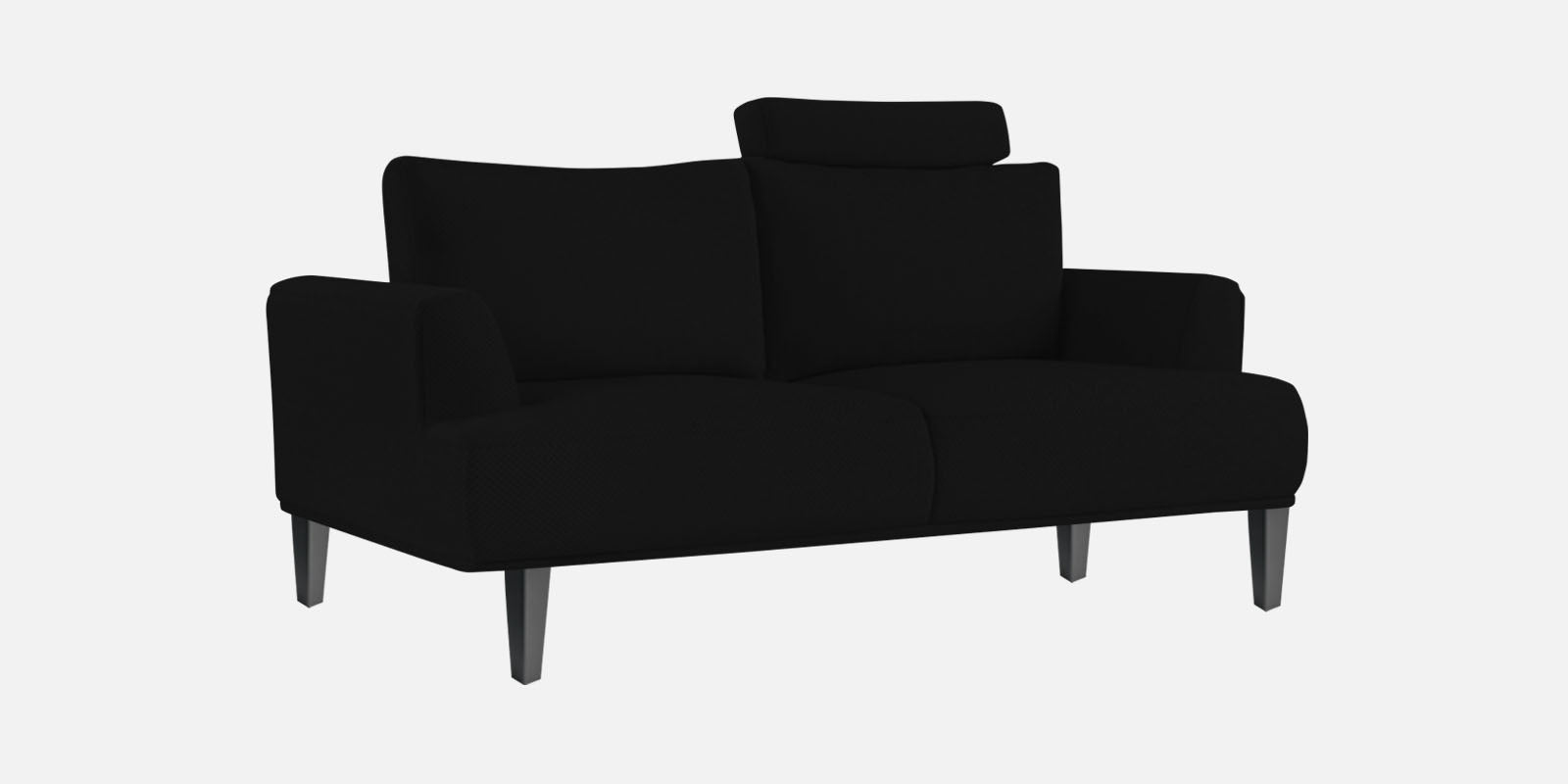 Como Fabric 2 Seater Sofa in Zed Black Colour