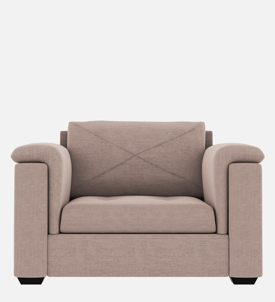 Andres Fabric 1 Seater Sofa In Mush Beige Colour - Febonic Living