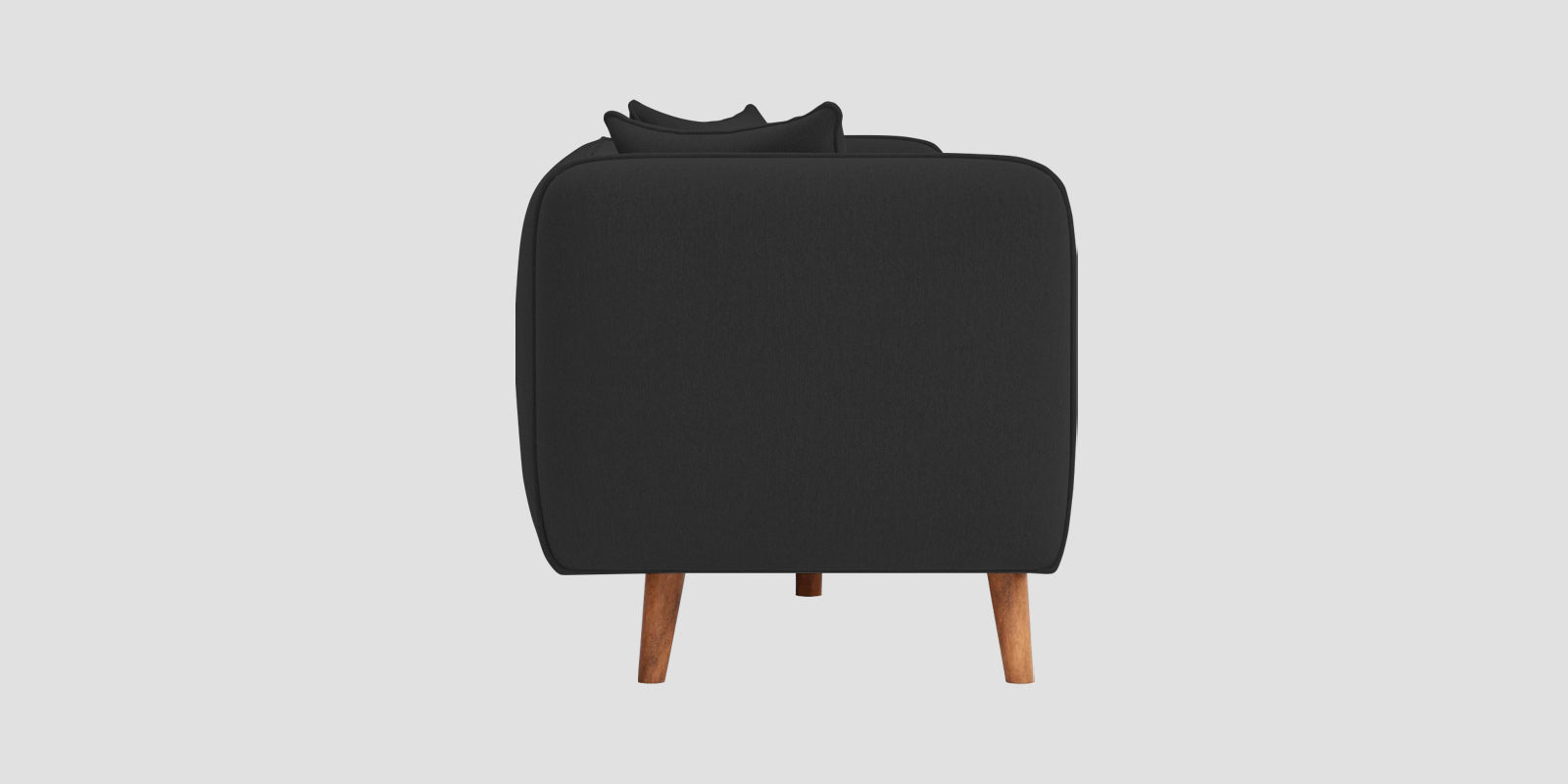 Reva Fabric 3 Seater Sofa In Bitter Black Colour - Febonic Living