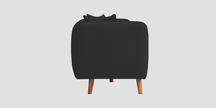 Reva Fabric 3 Seater Sofa In Bitter Black Colour - Febonic Living